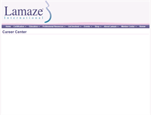 Tablet Screenshot of careers.lamaze.org